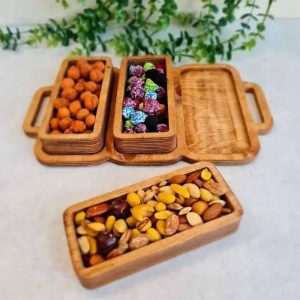 اردو خوری دوبل چوبی مستطیل
