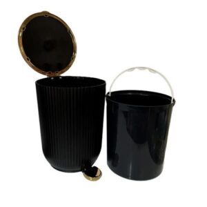 سطل پدالی ۶ لیتری مشکی زبرا