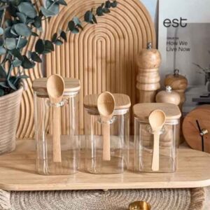 بانکه حبوبات مربع پیرکس قاشق دار از منصف لند